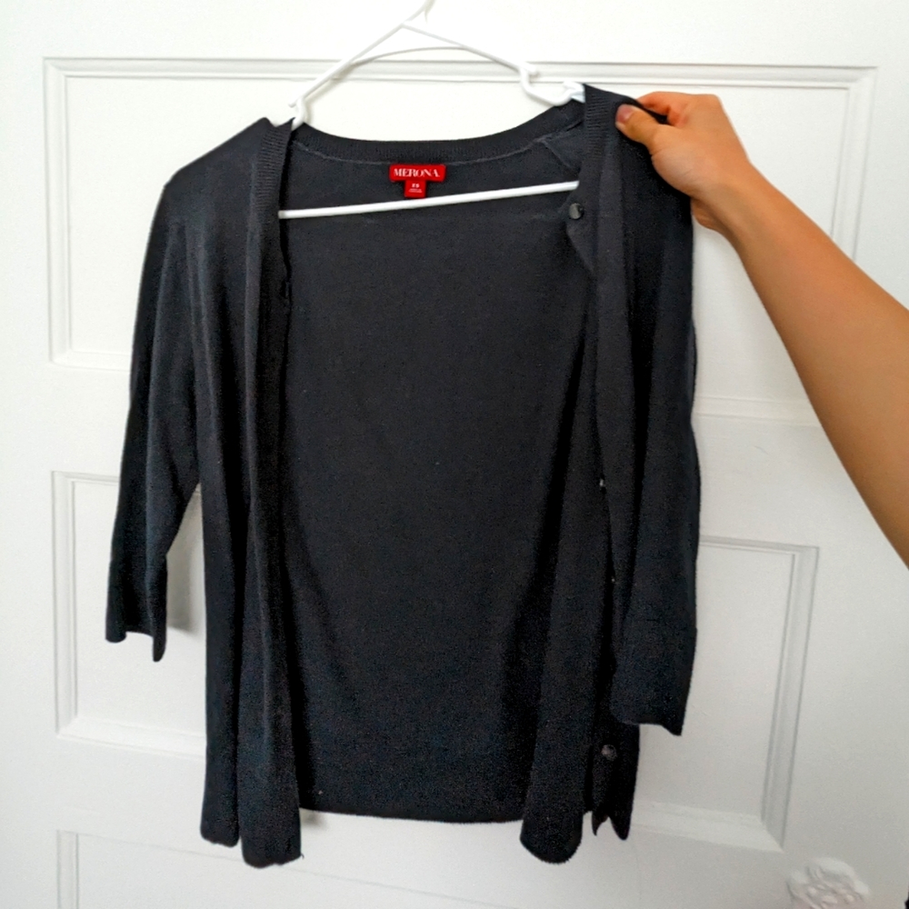 Black cardigan